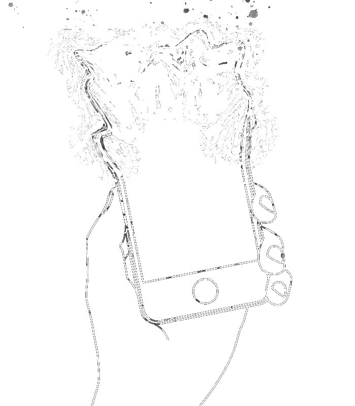 Phone dissolving into particles